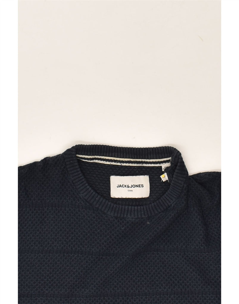 JACK & JONES Mens Core Crew Neck Jumper Sweater Large Navy Blue Cotton | Vintage Jack & Jones | Thrift | Second-Hand Jack & Jones | Used Clothing | Messina Hembry 