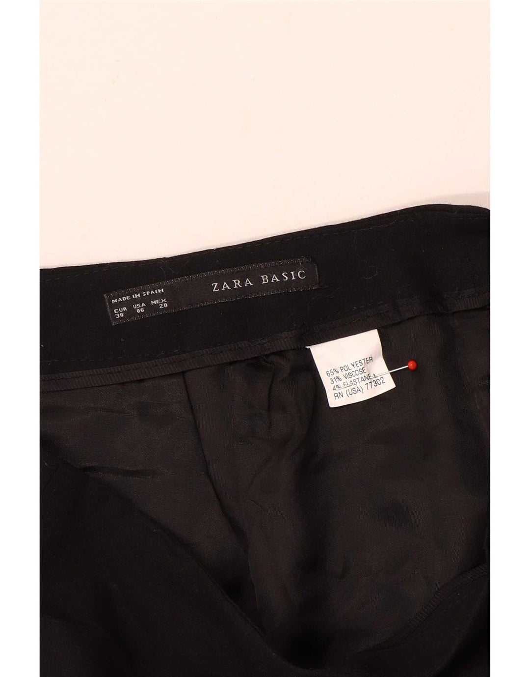 Zara Womens Pencil Skirt EU 38 Small W28 Black Polyester
