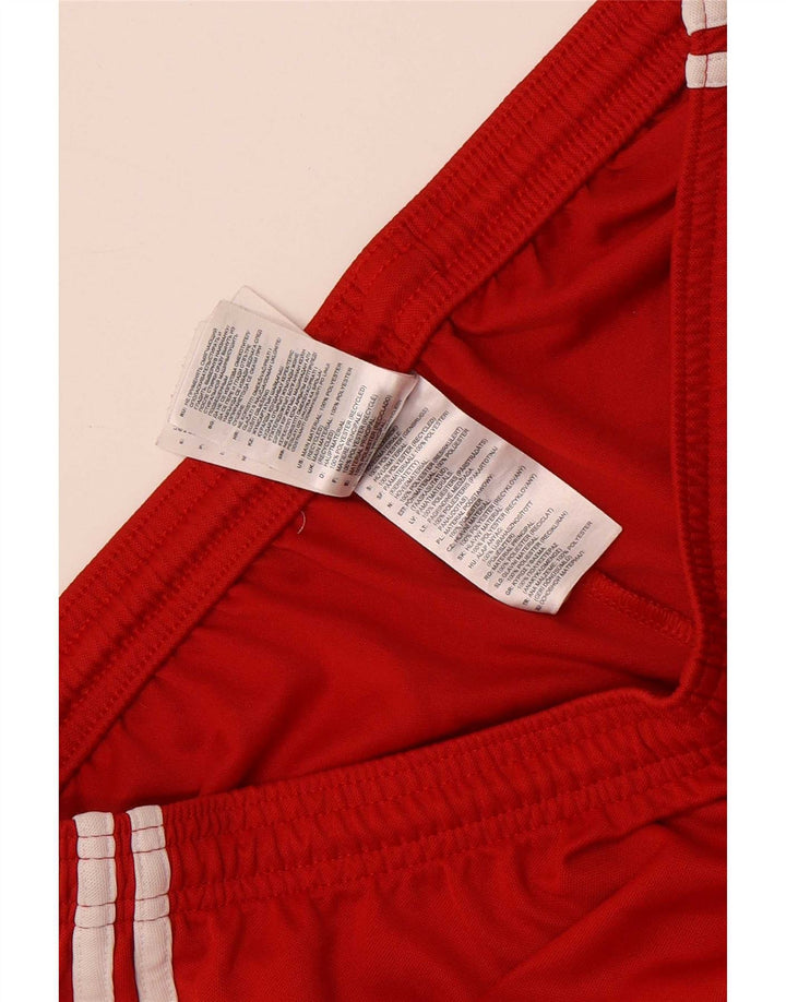 Adidas Mens Graphic Regular Sport Shorts Medium Red Polyester Sports