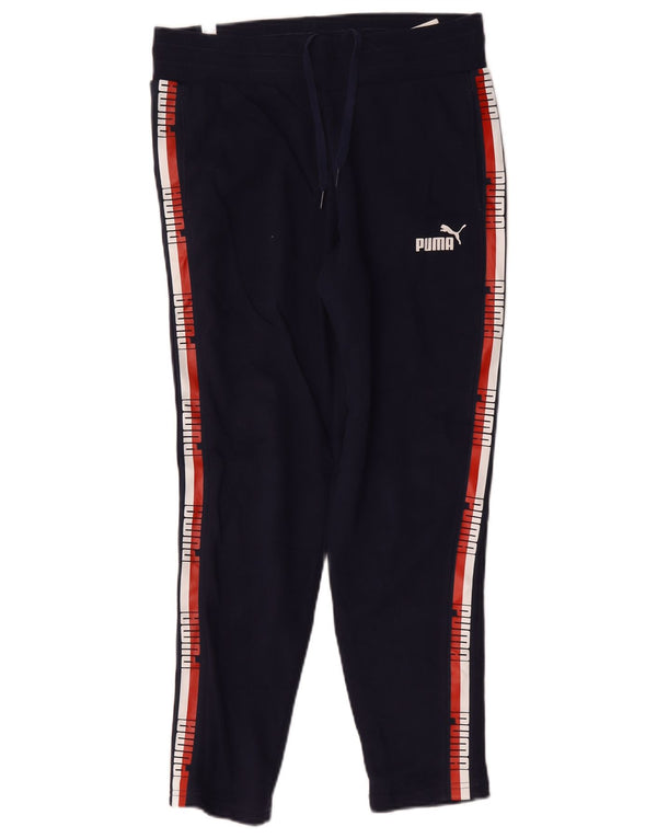 Puma Womens Tracksuit Trousers UK 10 Small W27 L28 Navy Blue Colourblock