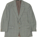 Vintage Mens 2 Button Blazer Jacket IT 50 Large Blue Check Virgin Wool
