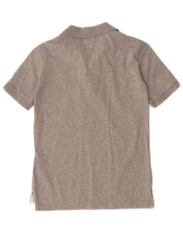 Nike Boys Polo Shirt 8-9 Years Small Grey Flecked Cotton