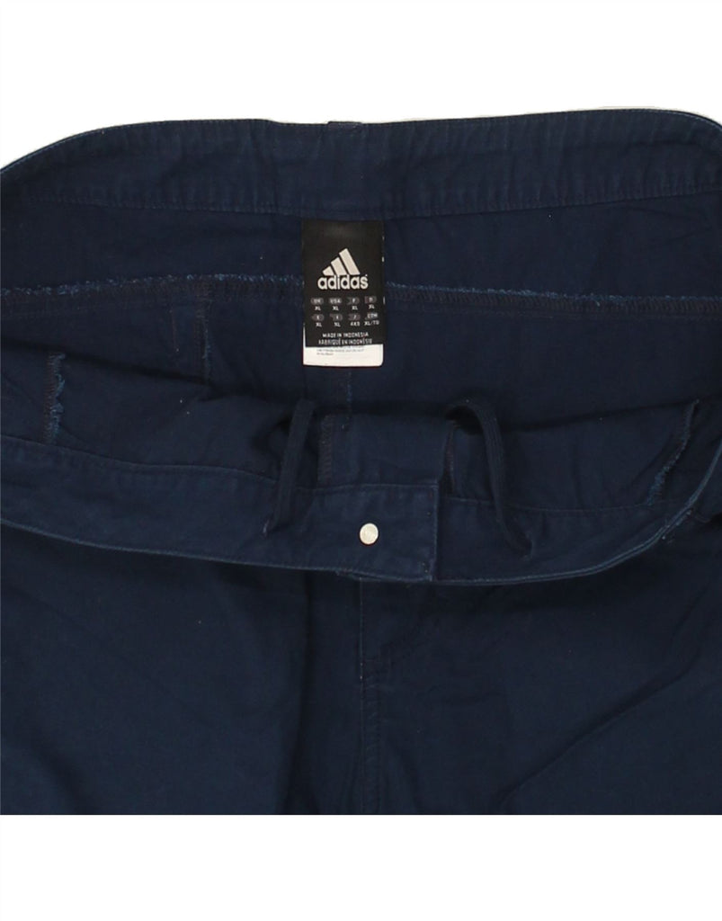 ADIDAS Mens Cargo Shorts XL W42 Navy Blue Cotton | Vintage Adidas | Thrift | Second-Hand Adidas | Used Clothing | Messina Hembry 