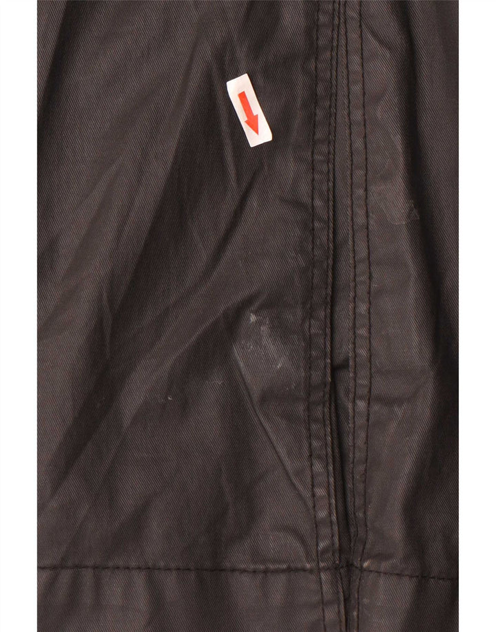 KHUJO Womens Trench Coat UK 18 XL Black Polyester