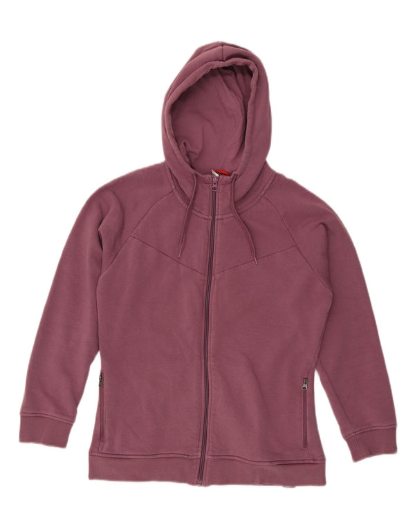 The North Face Womens Graphic Zip Hoodie Sweater UK 14 Medium Pink Cotton