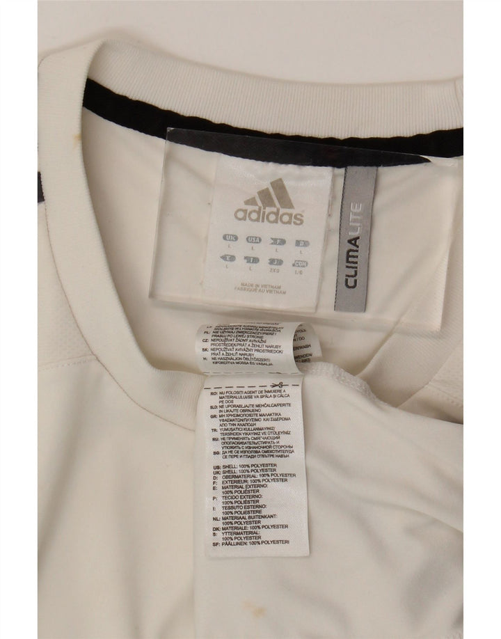 ADIDAS Mens Climalite Vest Top Large White Colourblock Polyester
