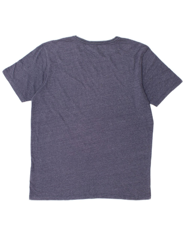 ANIMAL Mens Graphic T-Shirt Top Large Navy Blue Polyester