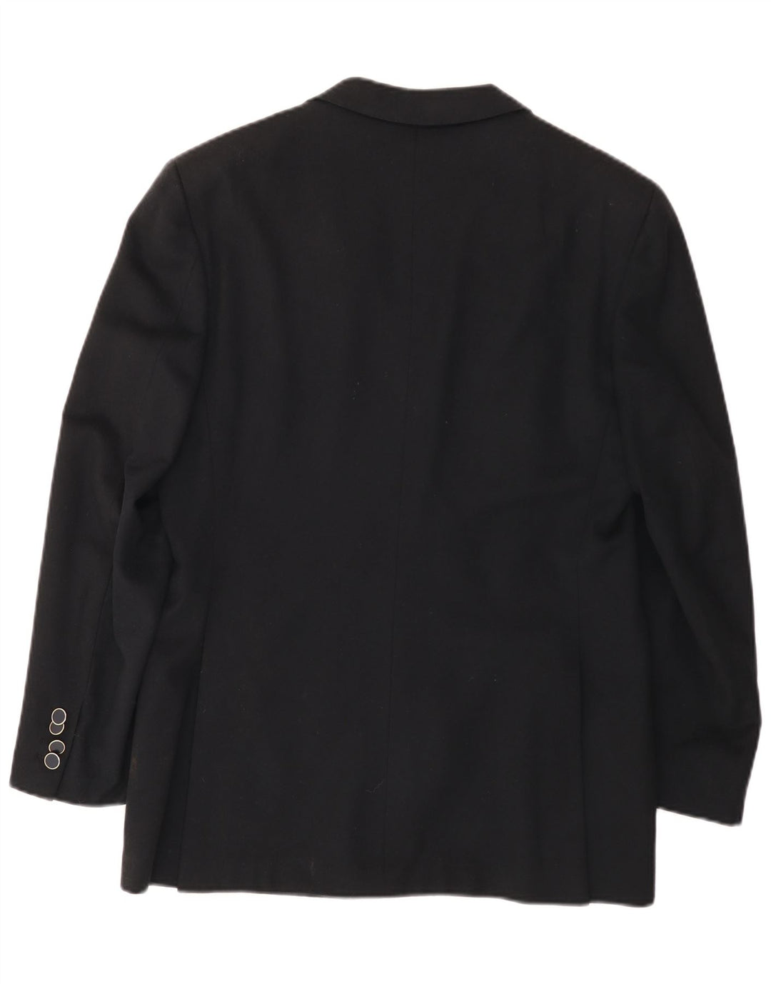 Galtrucco  Mens Double Breasted Blazer Jacket IT 40 Large Black Wool