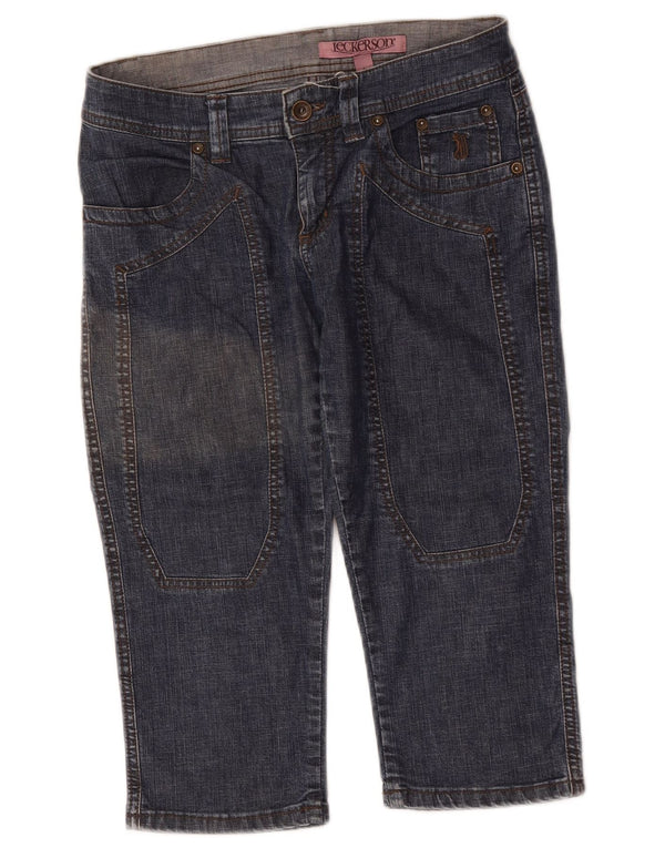 Jeckerson Womens Bermuda Denim Shorts W27 Small Blue Cotton