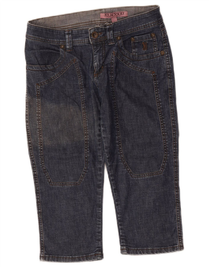 Jeckerson Womens Bermuda Denim Shorts W27 Small Blue Cotton