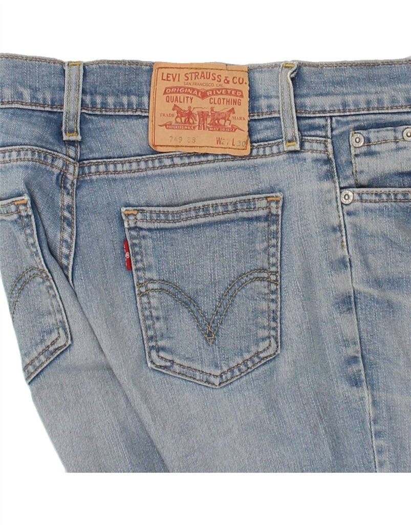 LEVI'S Womens 749 Straight Jeans W28 L30 Navy Blue Cotton | Vintage Levi's | Thrift | Second-Hand Levi's | Used Clothing | Messina Hembry 