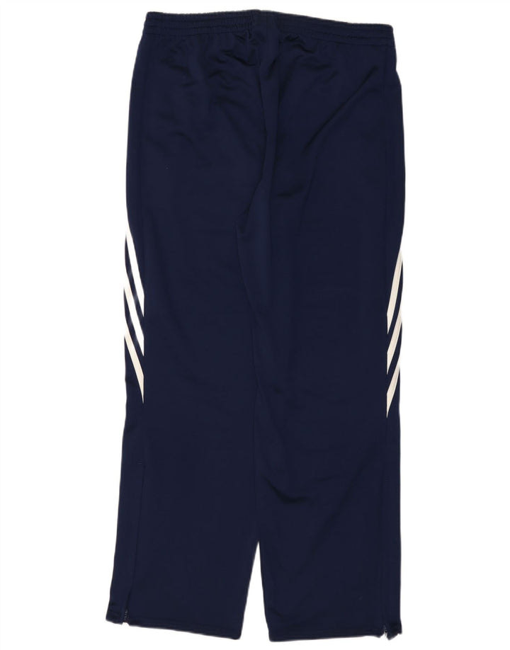 Adidas Womens Tracksuit Trousers UK 14 Large Navy Blue Polyester