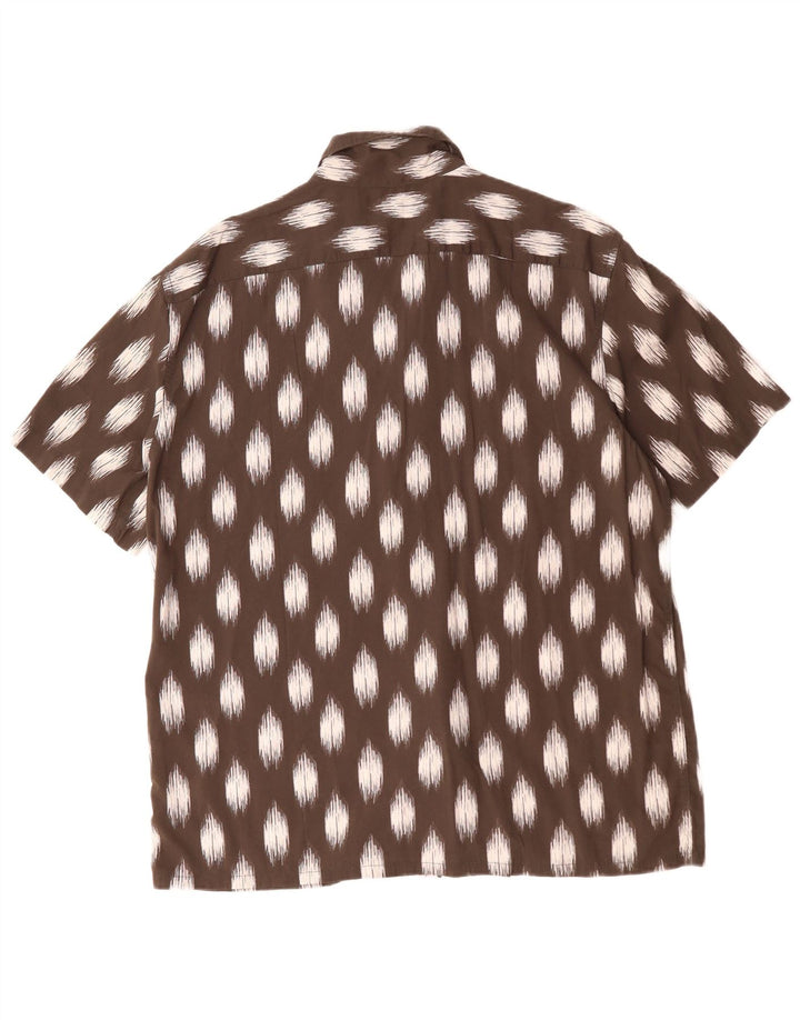 Levi's Mens Relaxed Fit Short Sleeve Shirt Large Brown Ikat