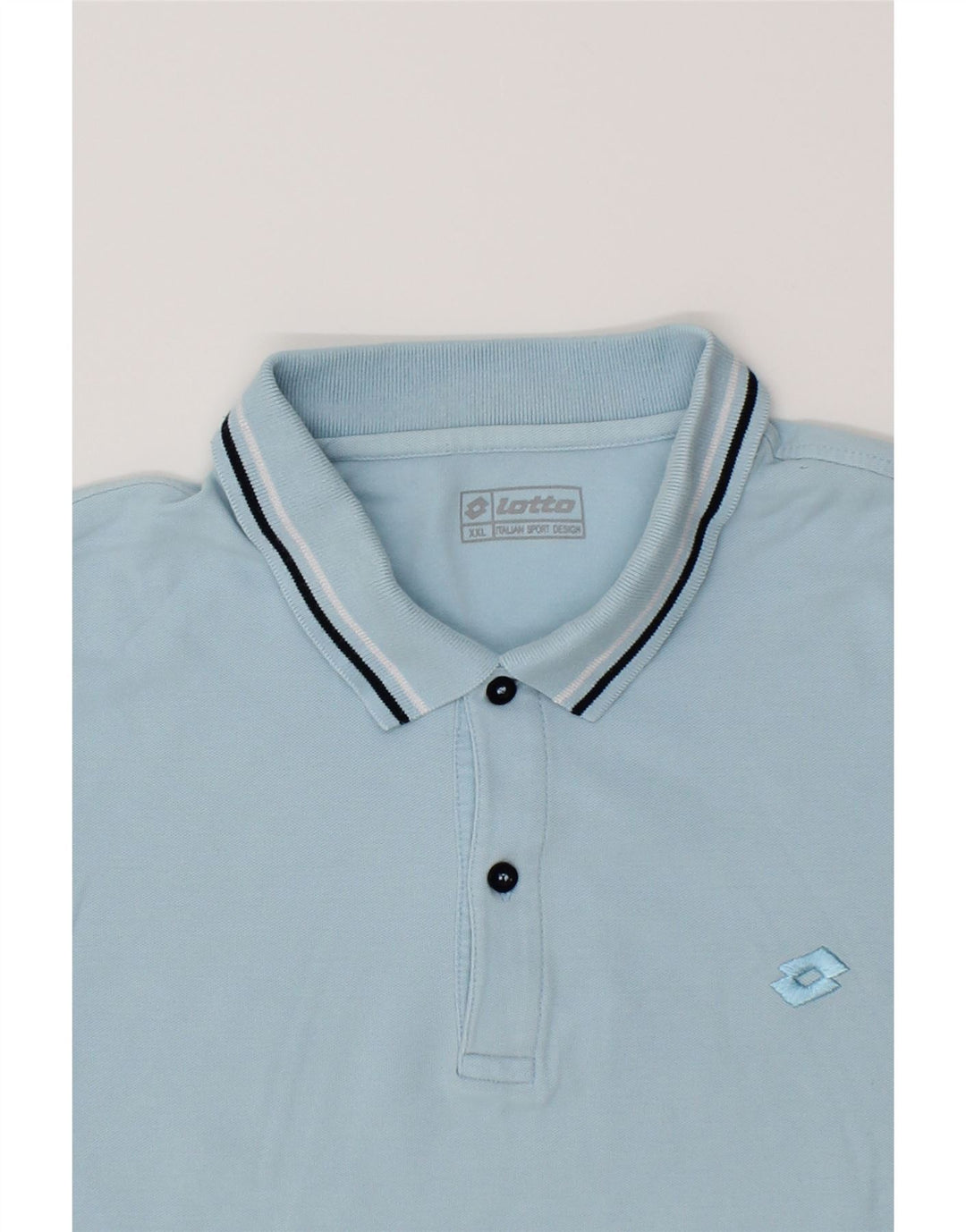 LOTTO Mens Polo Shirt 2XL Blue Cotton Vintage Lotto and Second-Hand Lotto from Messina Hembry 