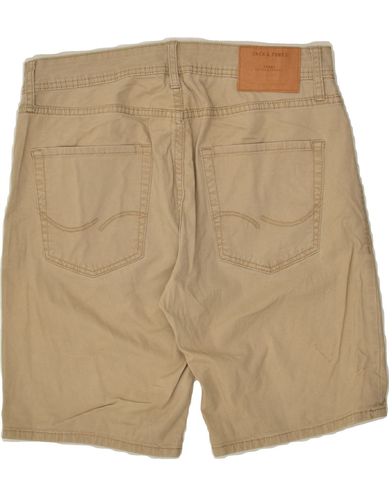 JACK & JONES Mens Comfort Fit Casual Shorts Small W32 Beige Polyester | Vintage Jack & Jones | Thrift | Second-Hand Jack & Jones | Used Clothing | Messina Hembry 