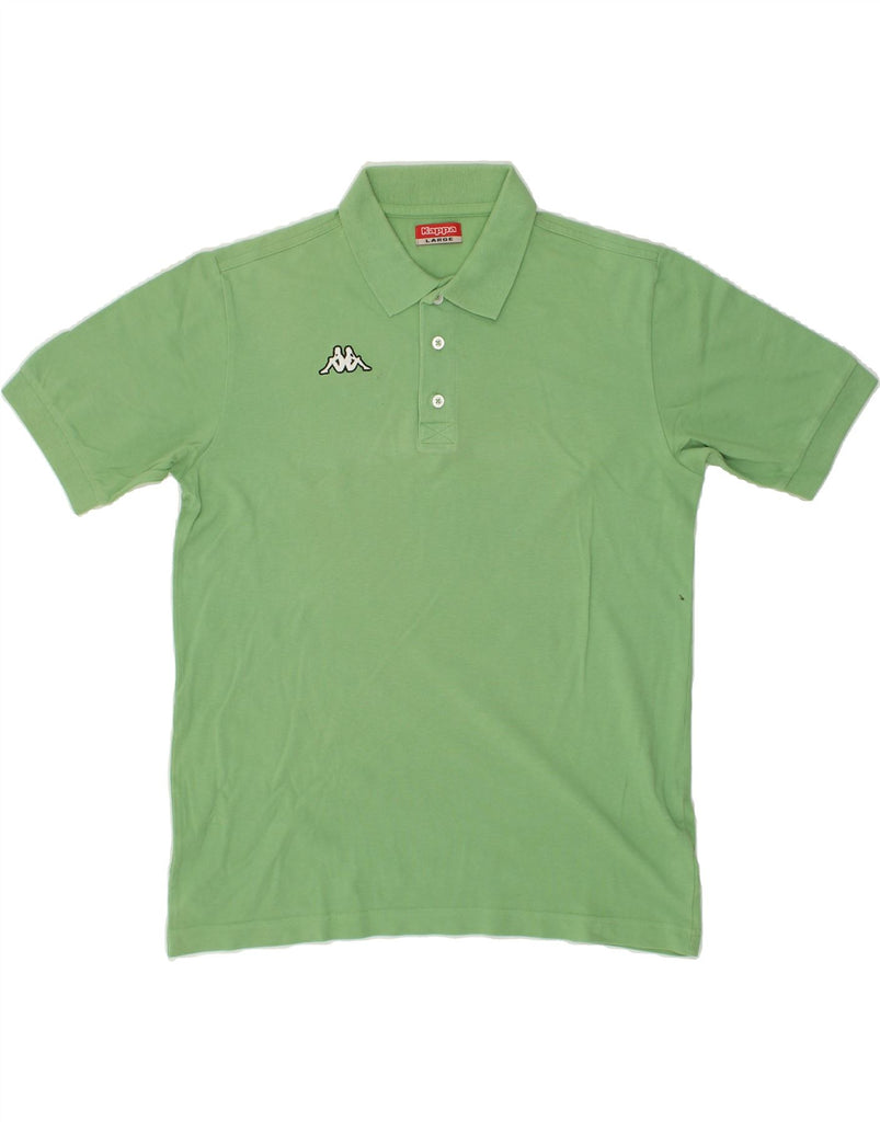 KAPPA Mens Polo Shirt Large Green Cotton | Vintage Kappa | Thrift | Second-Hand Kappa | Used Clothing | Messina Hembry 