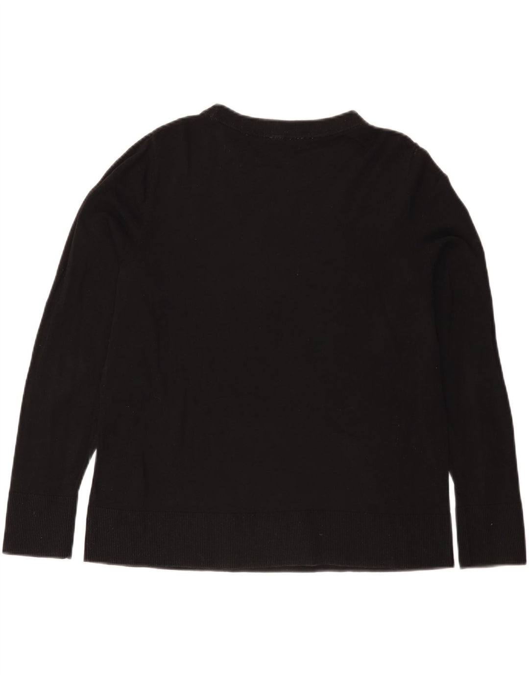 Cos Womens Boat Neck Jumper Sweater UK 14 Medium Black Cotton