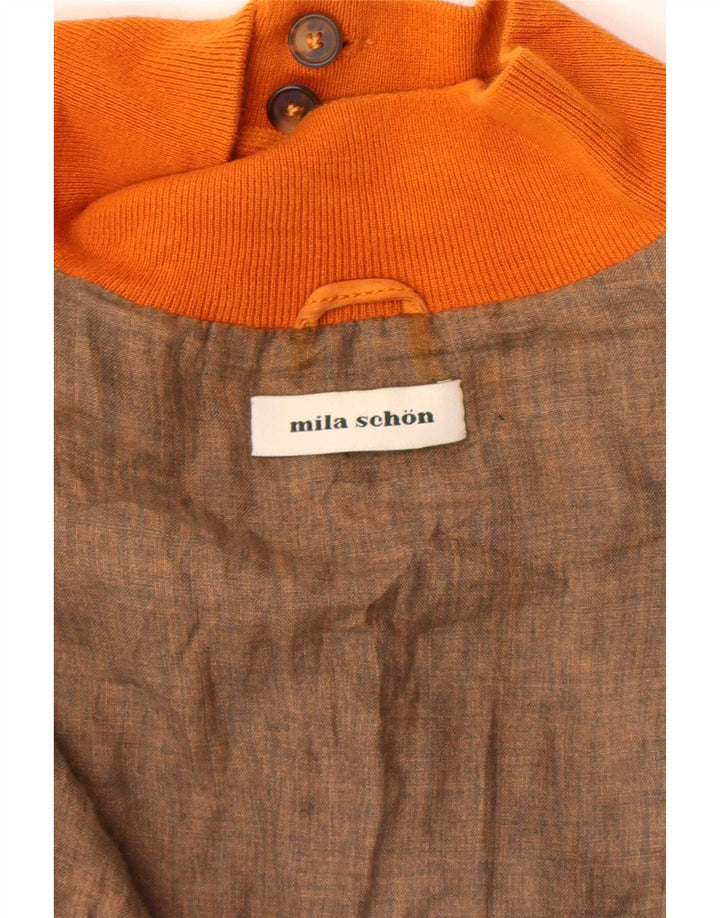 Mila Schon Mens Quilted Gilet UK 38 Medium Orange