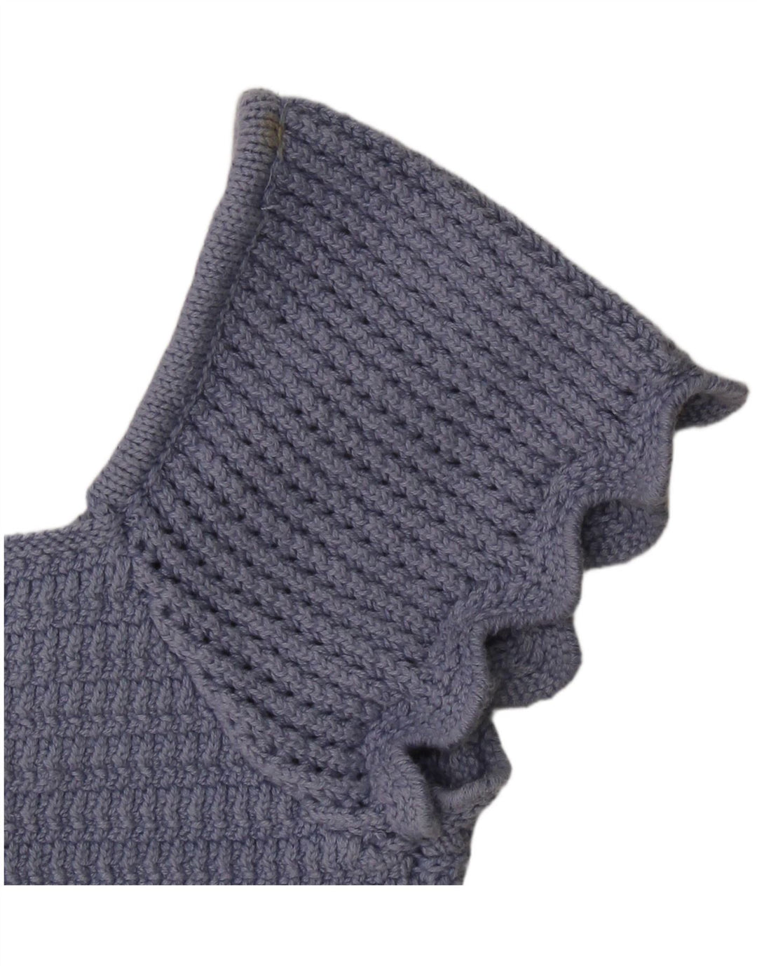 Zara Womens Knit Crop Top UK 8 Small Blue