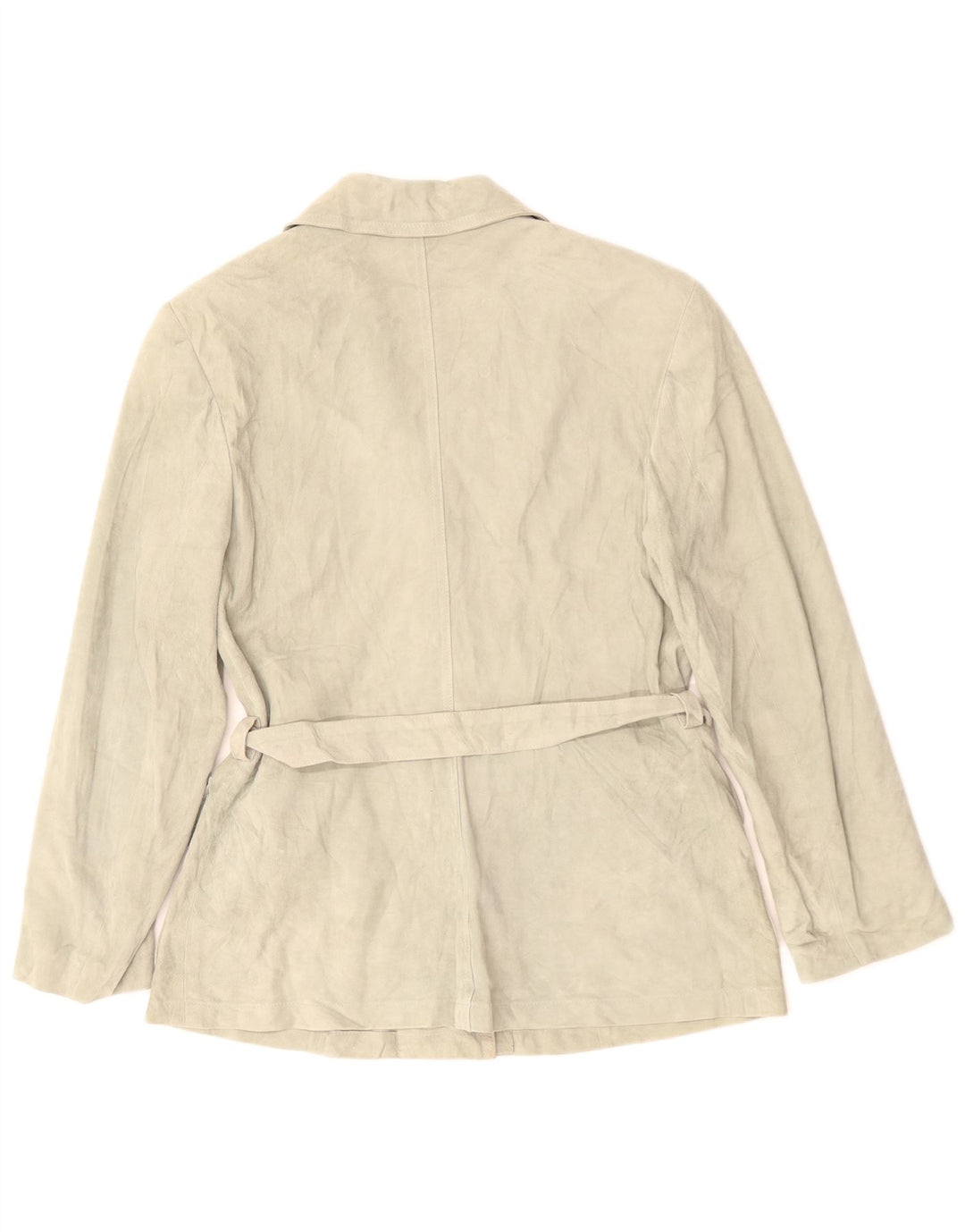 Pollini Womens 3 Button Suede Blazer Jacket UK 14 Medium Green