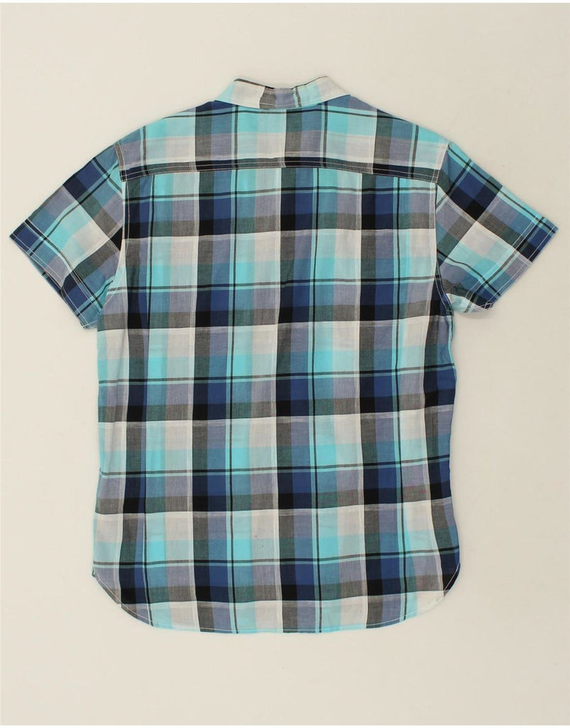 LEE Mens Short Sleeve Shirt Large Blue Check Cotton Vintage Lee and Second-Hand Lee from Messina Hembry 