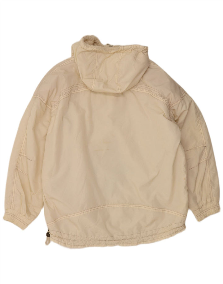 Silvy Womens Hooded Anorak Jacket EU 38 Medium Off White Paisley