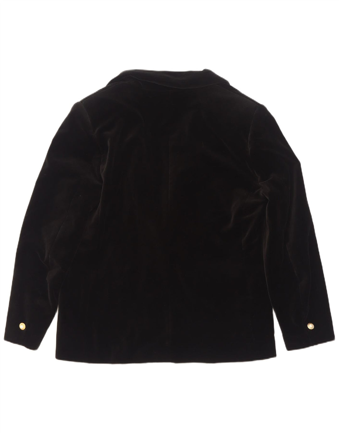 Vintage Womens 1 Button Velvet Blazer Jacket IT 50 XL Black Cotton