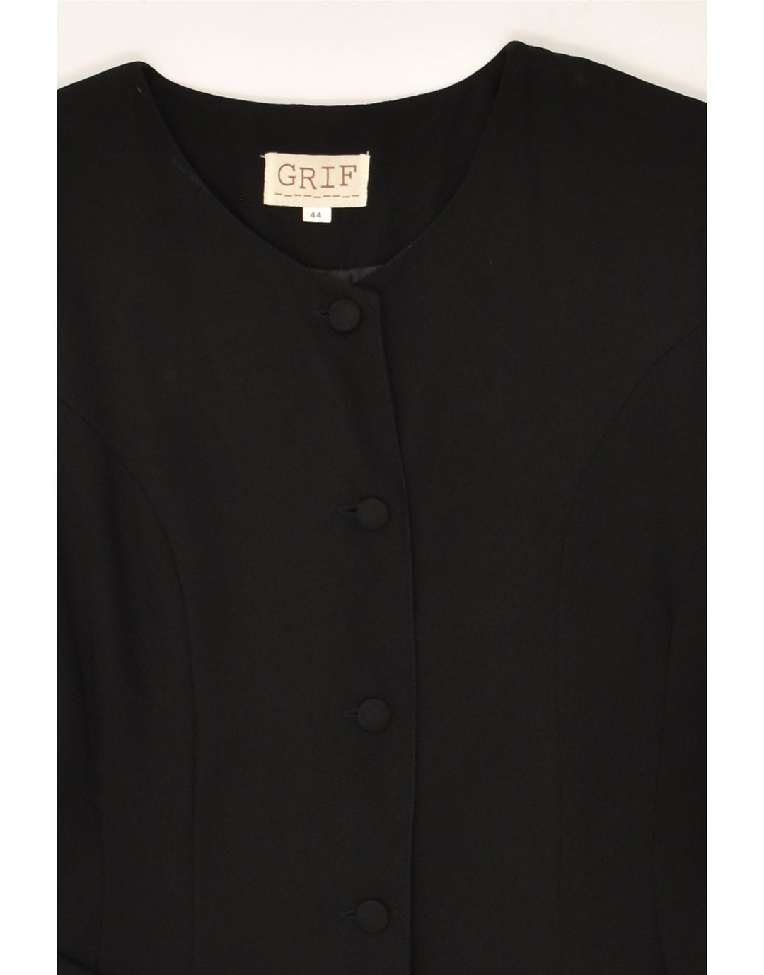 VINTAGE Womens Shirt Dress IT 44 Medium Black Polyester | Vintage Vintage | Thrift | Second-Hand Vintage | Used Clothing | Messina Hembry 