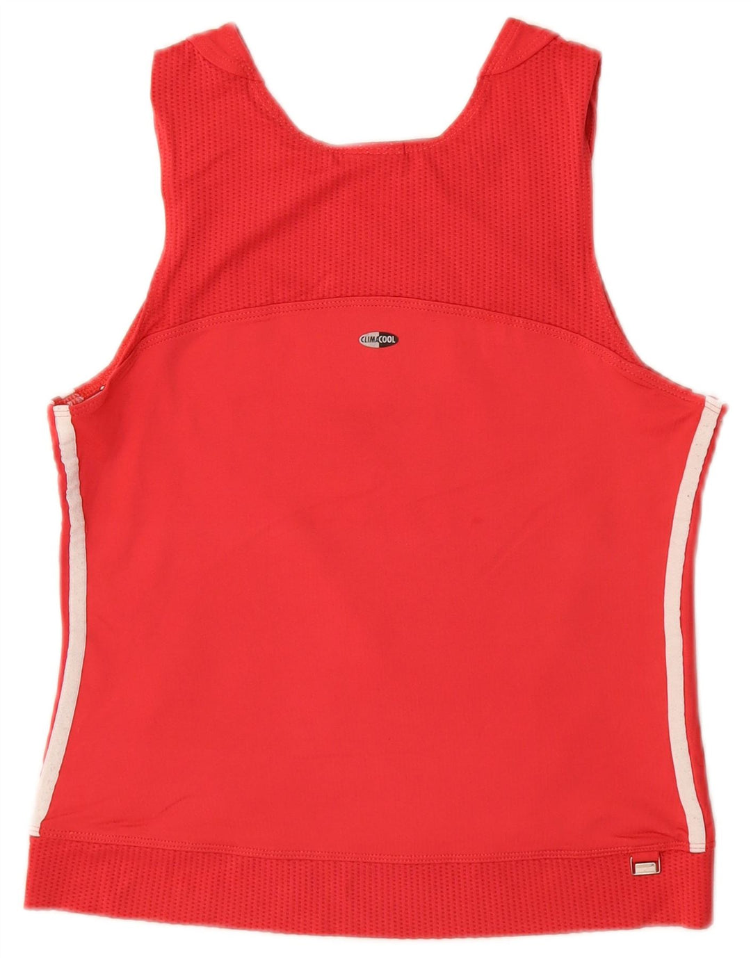 Adidas Womens Climacool Crop Vest Top UK 14 Medium Red Polyamide