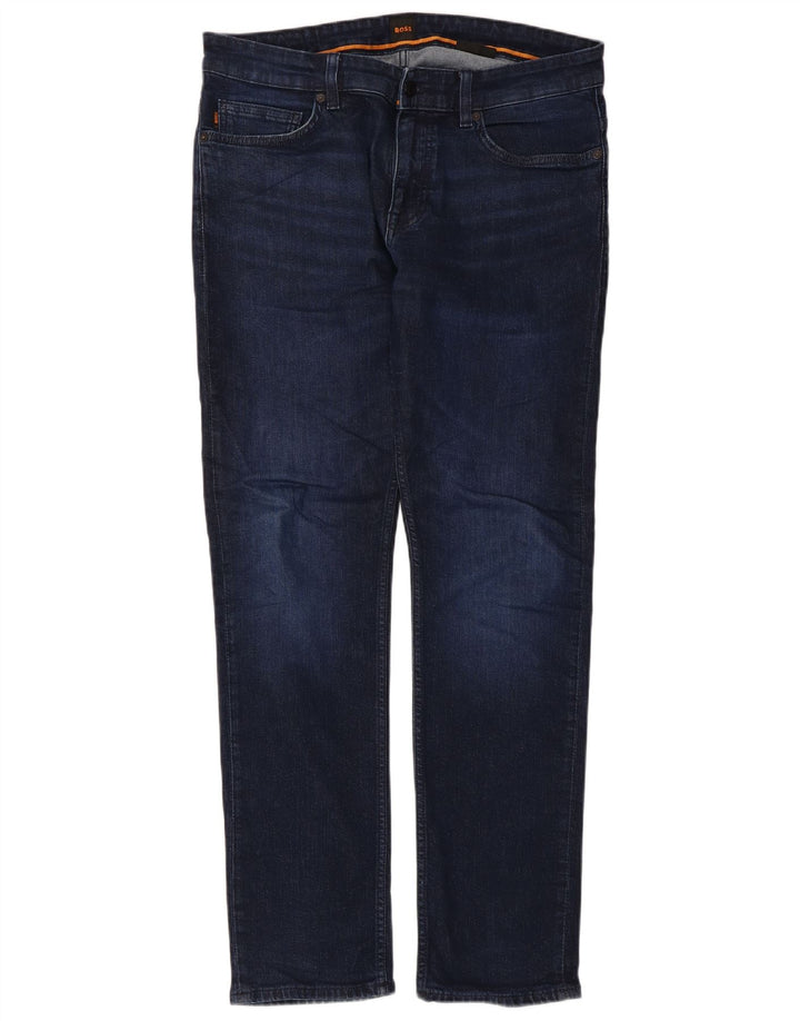 Hugo Boss Mens Delaware Slim Jeans W34 L31 Navy Blue