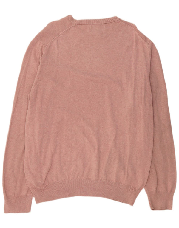 Marks & Spencer Womens Boat Neck Jumper Sweater XL Pink Cotton