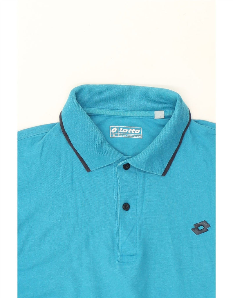 LOTTO Mens Polo Shirt Medium Blue | Vintage Lotto | Thrift | Second-Hand Lotto | Used Clothing | Messina Hembry 