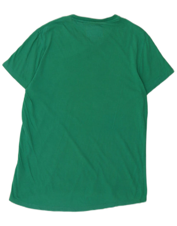 SUPERDRY Mens T-Shirt Top Large Green Cotton
