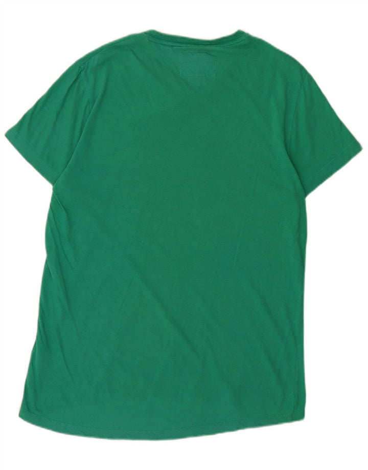 SUPERDRY Mens T-Shirt Top Large Green Cotton