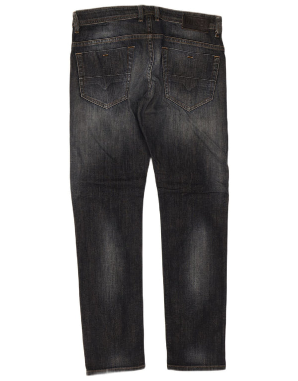 Diesel Mens Thommer Slim Jeans W32 L32 Navy Blue Cotton