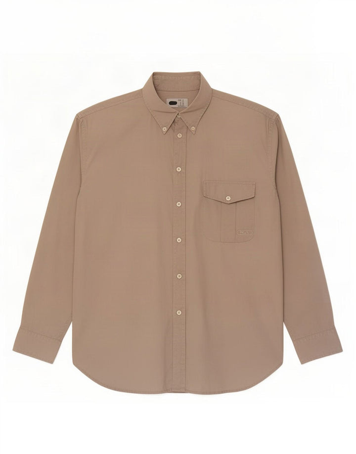 Fila Mens Shirt Medium Beige Cotton