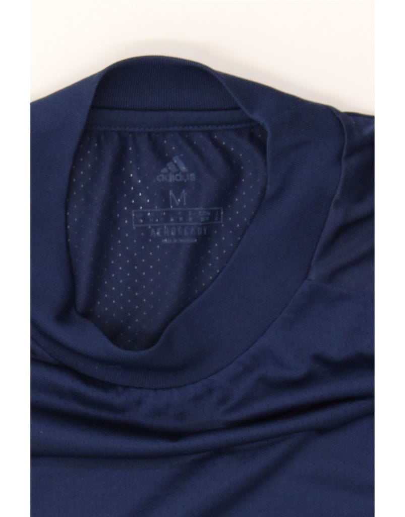 ADIDAS Mens Aeroready T-Shirt Top Medium Navy Blue Polyester Vintage Adidas and Second-Hand Adidas from Messina Hembry 