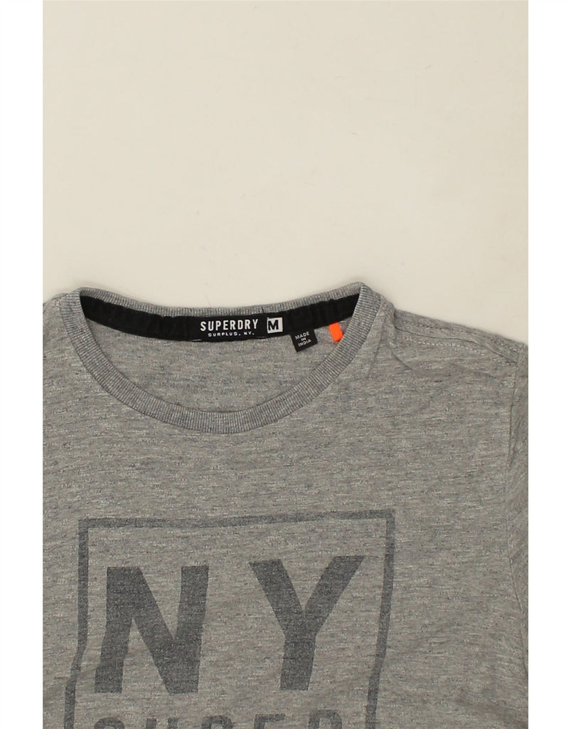 SUPERDRY Mens Graphic T-Shirt Top Medium Grey Cotton Vintage Superdry and Second-Hand Superdry from Messina Hembry 