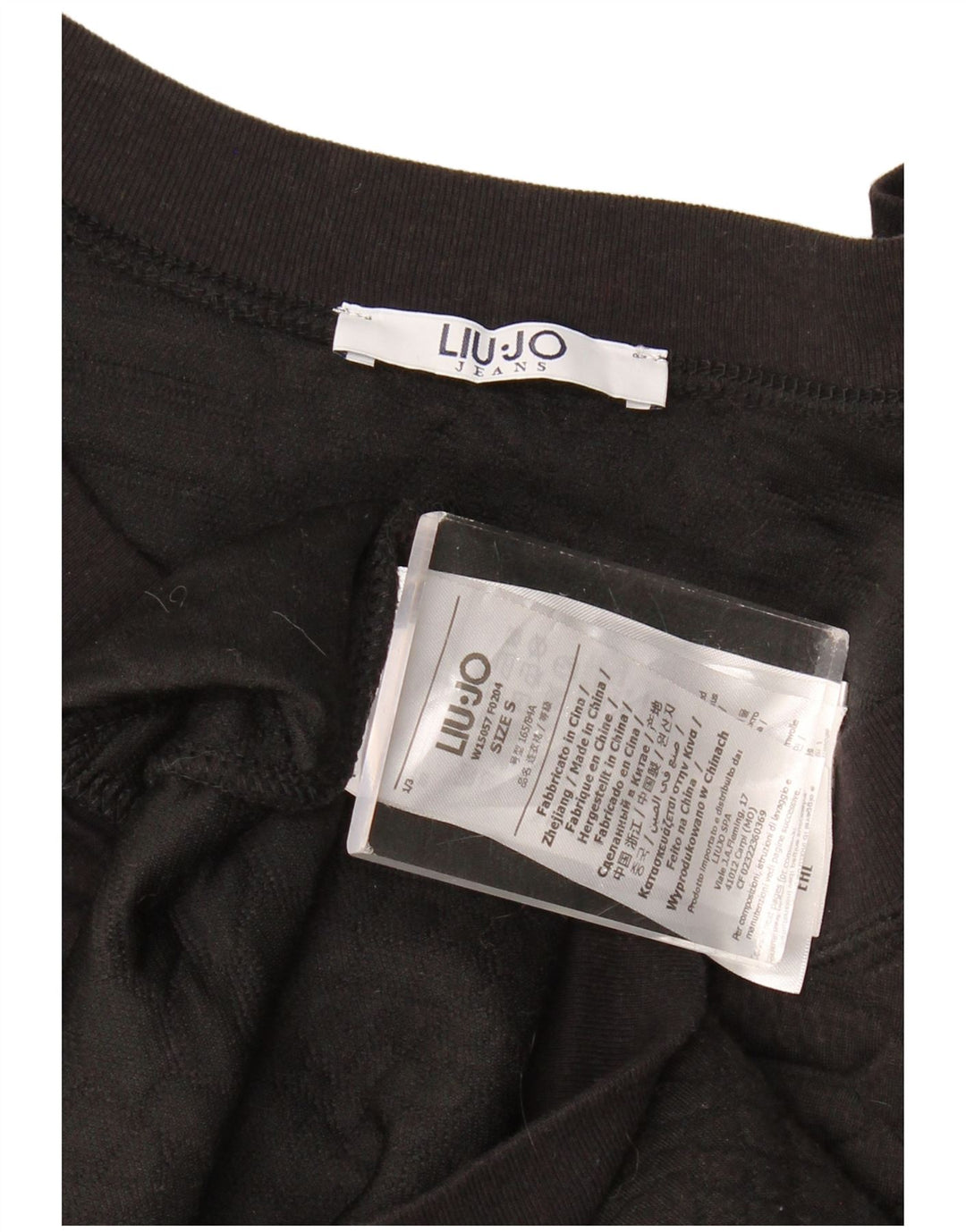 LIU JO Womens Oversized Longline Vest Tank Top UK 10 Small Black Polyester