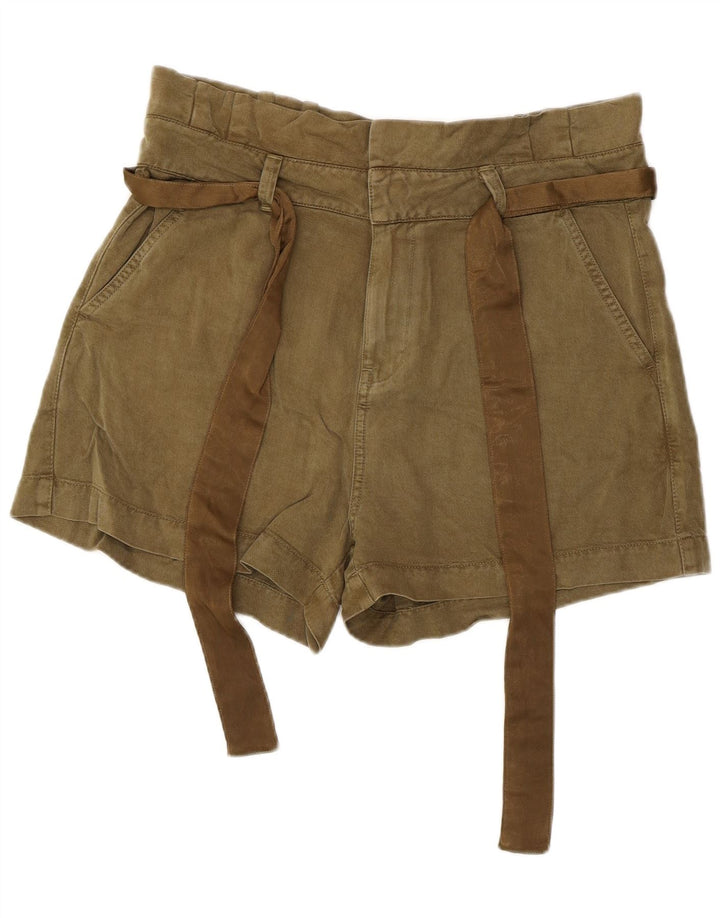 Guess Womens High Waist Hot Pants Large W34  Khaki