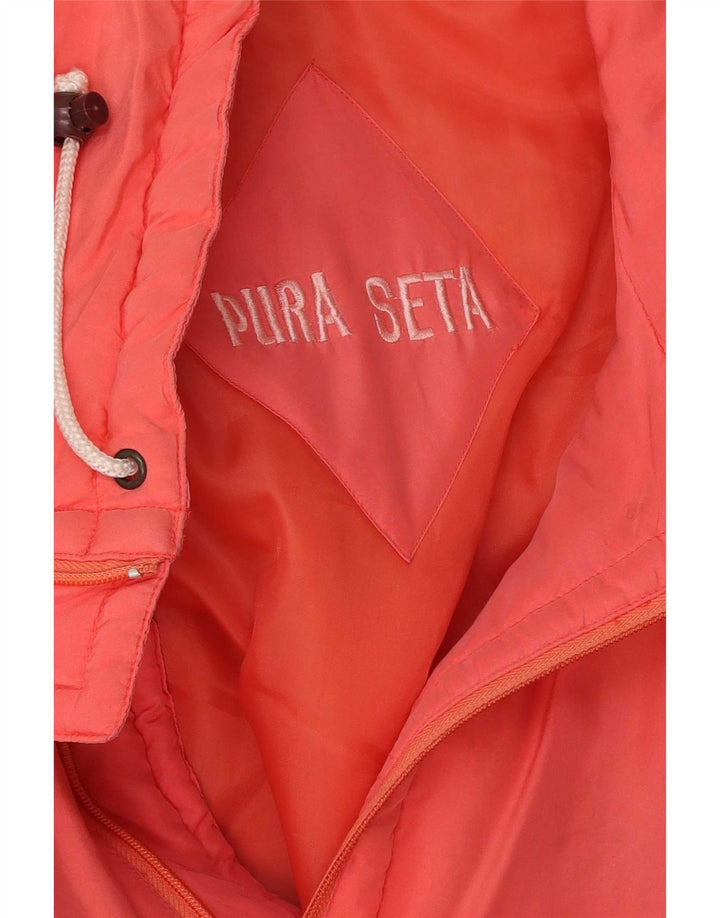 Vintage Womens Windbreaker Jacket UK 18 XL Pink Silk