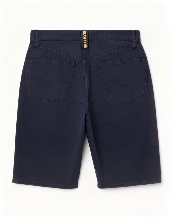 Replay Mens Casual Shorts Medium W32 Navy Blue Cotton