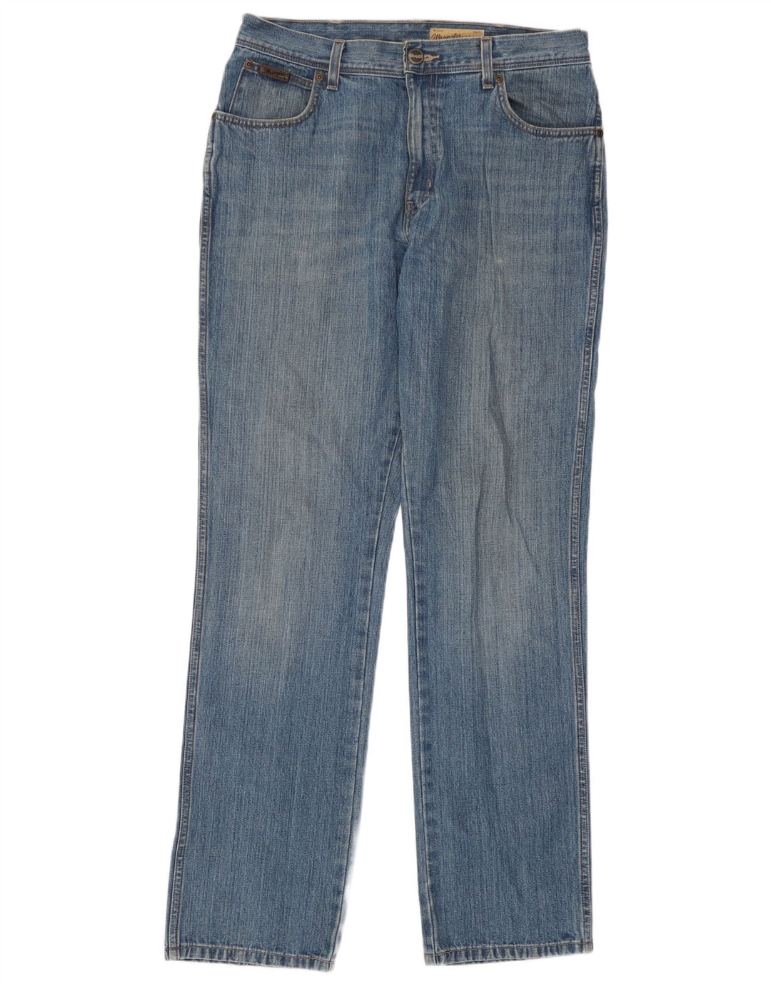 Wrangler Mens Texas Straight Jeans W34 L34 Blue Cotton