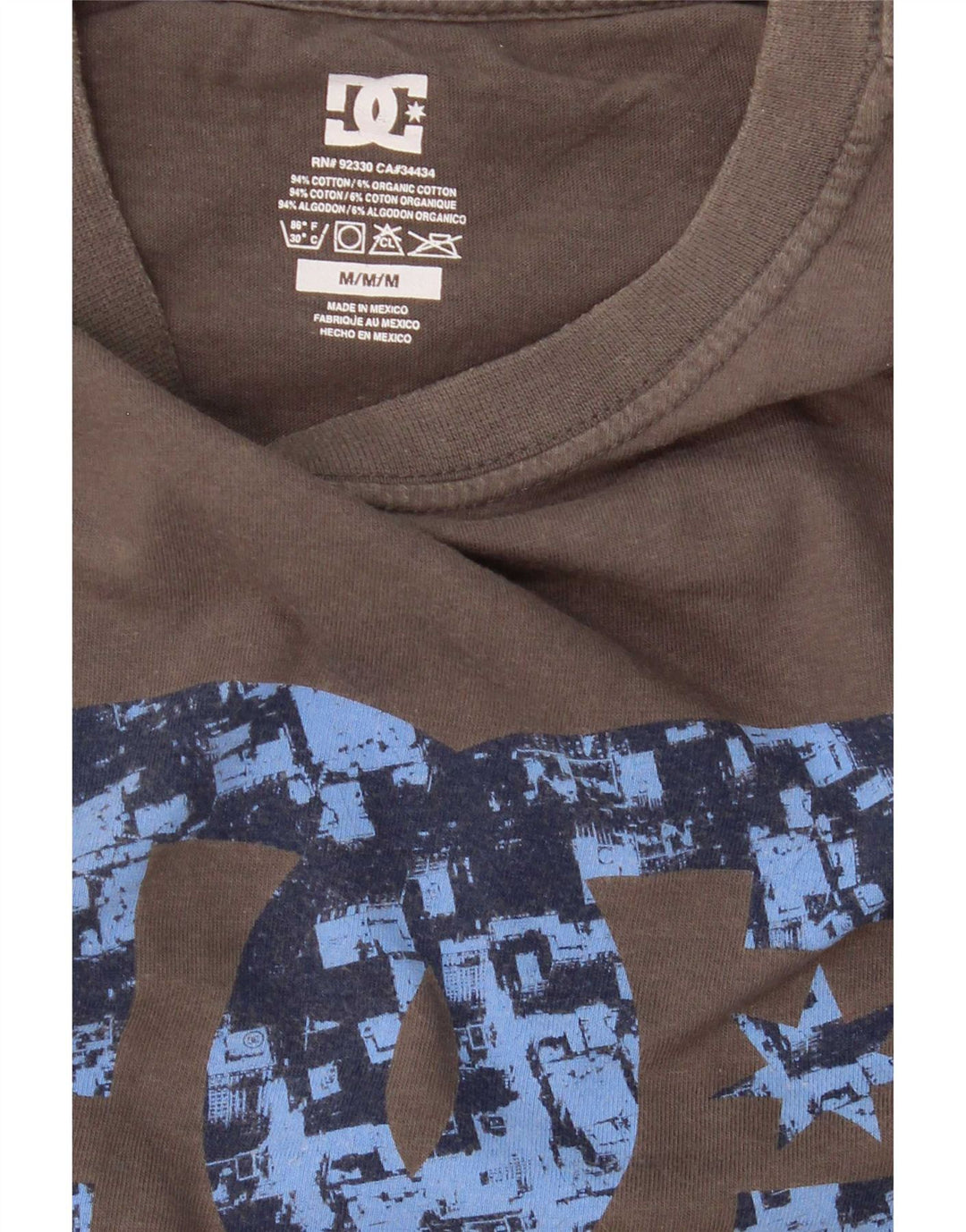 DC Mens Graphic T-Shirt Top Medium Grey Cotton