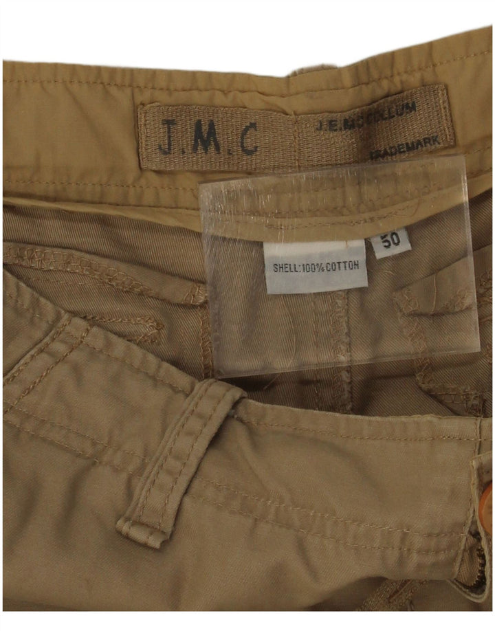 JMC Mens Cargo Shorts IT 50 Large W34 Brown Cotton