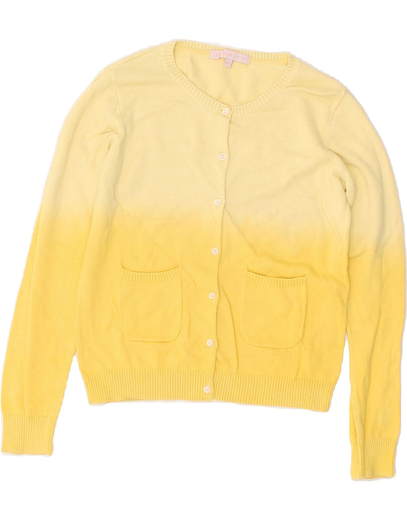 JIGSAW Girls Cardigan Sweater 10-11 Years Yellow Colourblock Cotton | Vintage Jigsaw | Thrift | Second-Hand Jigsaw | Used Clothing | Messina Hembry 