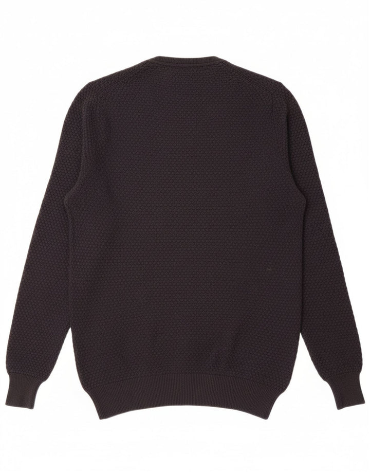 MASSIMO DUTTI Mens Crew Neck Jumper Sweater Small Navy Blue Cotton