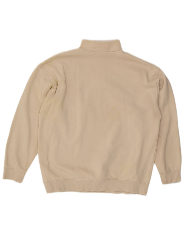 Adidas Womens Oversized Graphic Sweatshirt Jumper UK 12 Medium Beige