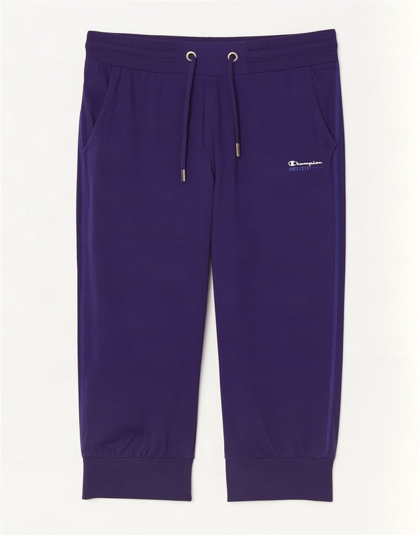 Champion Womens Capri Tracksuit Trousers Joggers UK 18 XL Navy Blue Cotton