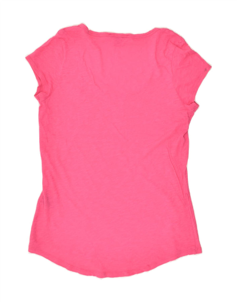 RALPH LAUREN Womens T-Shirt Top UK 12 Medium Pink Cotton | Vintage Ralph Lauren | Thrift | Second-Hand Ralph Lauren | Used Clothing | Messina Hembry 